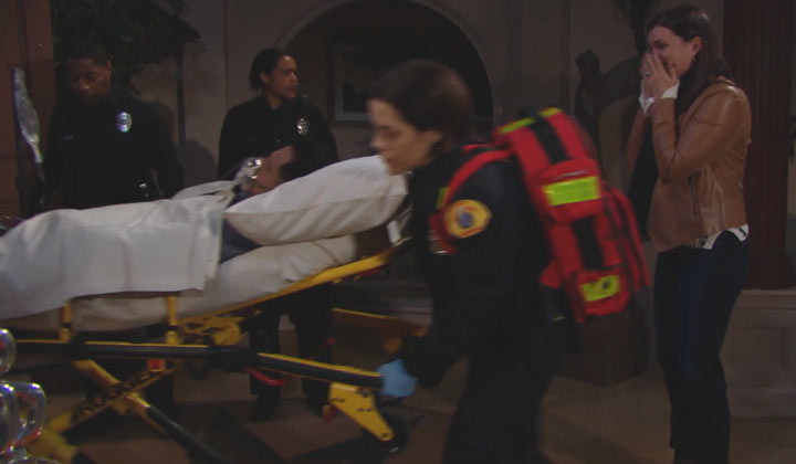 EMTs take Bill to the hospital 