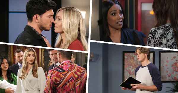 DAYS Week of March 25, 2024: Jada yelled at Stephanie about Everett. Leo nearly told the truth at Jude's christening. Holly confessed that the drugs had been hers. Alex and Kristen pretended to date.
