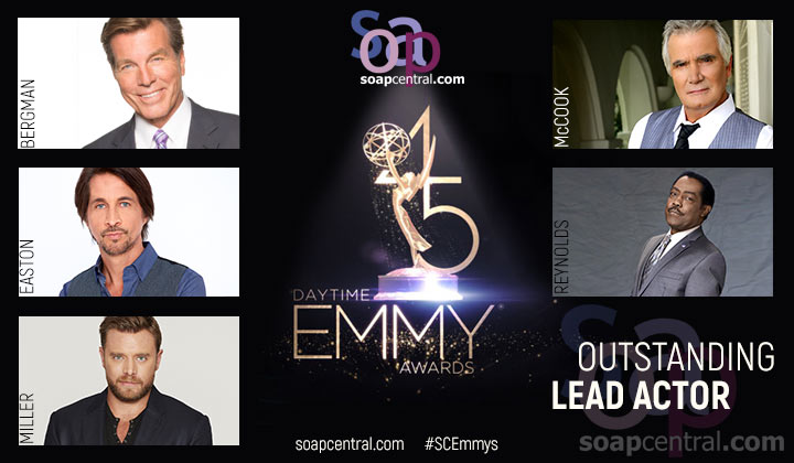 2018 Daytime Emmy Lead Actor nominees: Peter Bergman, Michael Easton, John McCook, Billy Miller, James Reynolds