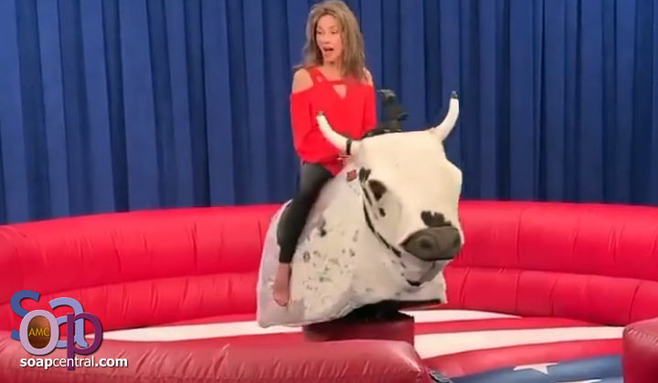 WATCH: All My Children star Susan Lucci rides a mechanical bull