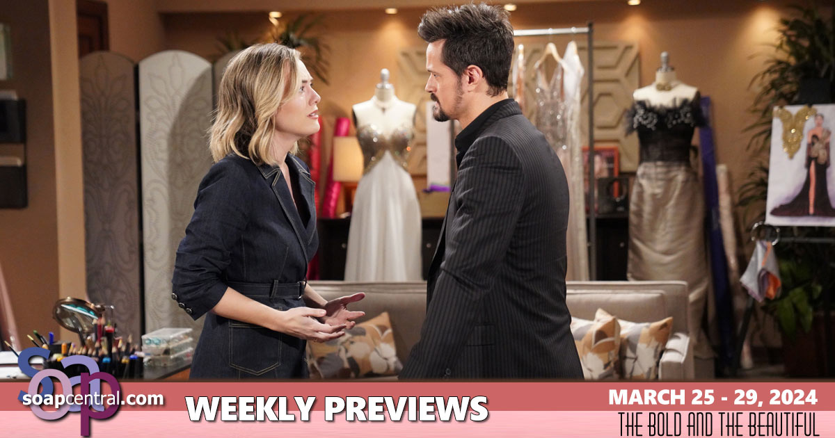 B&B Spoilers for the week of March 25, 2024 on The Bold and the Beautiful | Soap Central