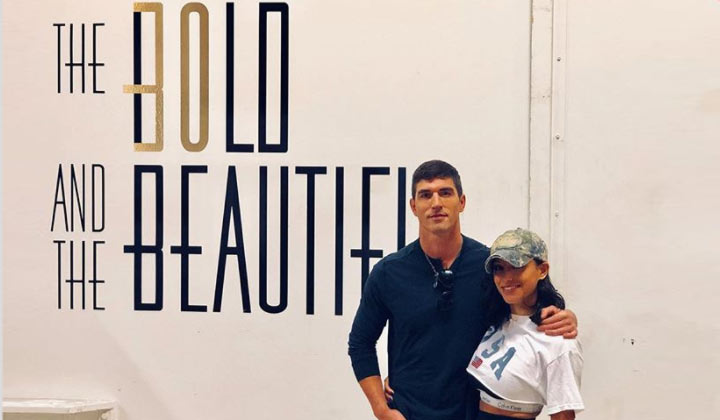 Jessica Graf and Cody Nickson at The Bold and the Beautiful studio