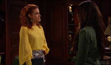 Sally confronts Steffy about Caroline's visit