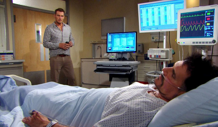 Thorne sneaks into Bill's hospital room