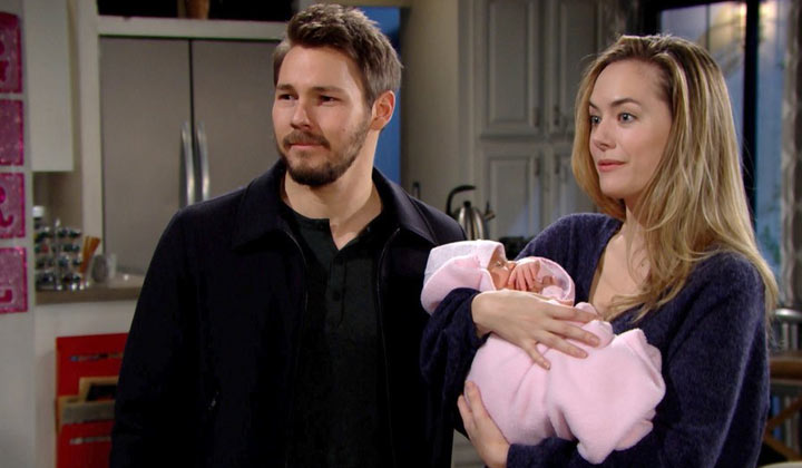 Hope bonds with Steffy's new baby