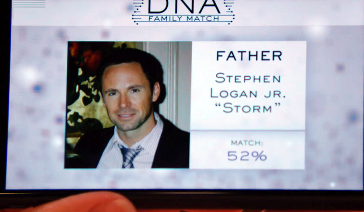 A DNA test showed Storm Logan was Flo's father