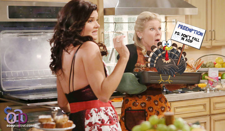 Due to the Thanksgiving holiday, The Bold and the Beautiful did not air