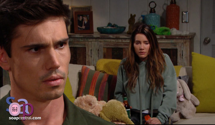 Finn suspected that Steffy had become reliant upon her pain pills