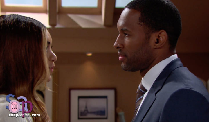 Lawrence Saint-Victor says goodbye to Kiara Barnes, who has departed The Bold and the Beautiful