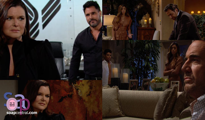 Bill begged Katie to give him another chance, Ridge caught Zoe making a pass at Zende