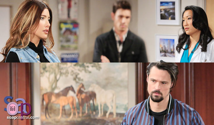 Steffy awaited the results of the paternity test and Thomas came clean to Ridge and Brooke