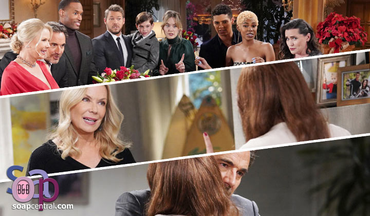 Brooke extended an olive branch to Taylor, and Finn and Steffy invited Sheila to a Christmas Eve gathering