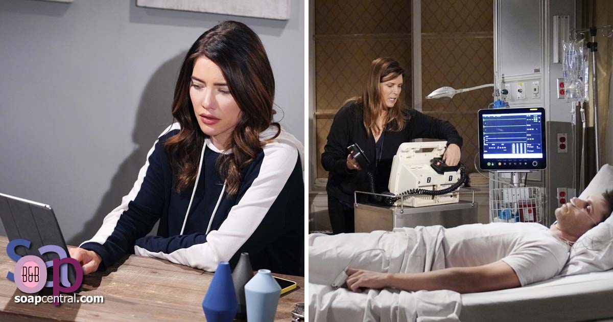 Steffy continues to mourn as Finn regains consciousness