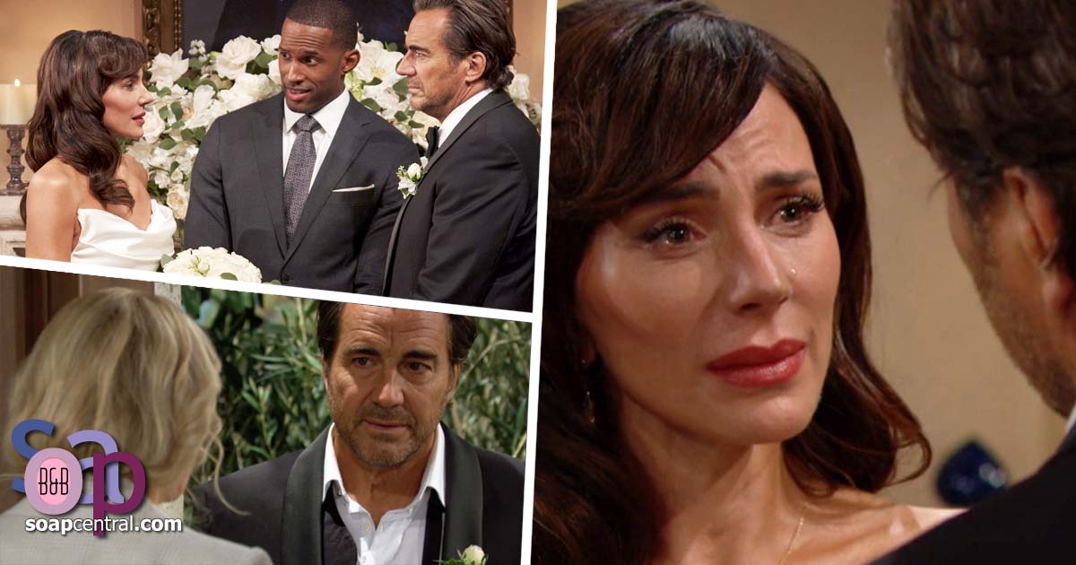 Turmoil erupted when Steffy revealed the truth about the CPS call just as Ridge and Taylor prepared to say their vows.