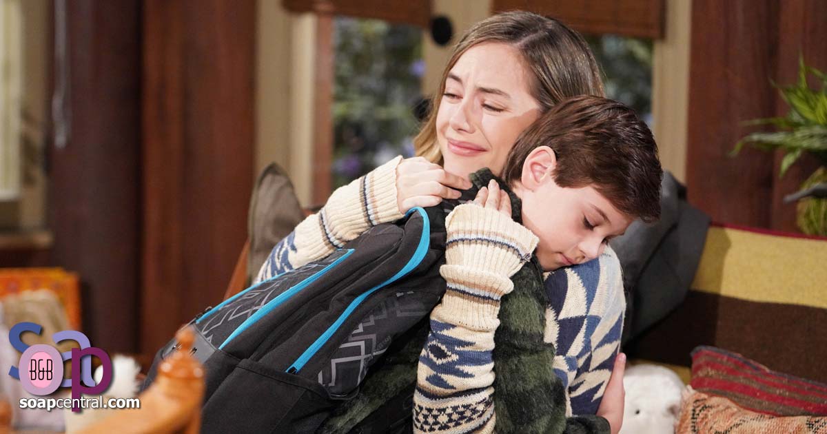 Hope tries to stay strong as she says goodbye to Douglas