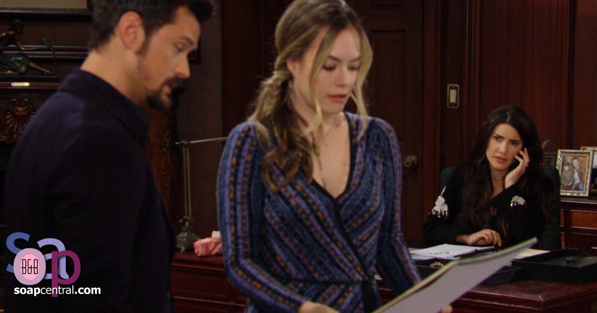 Steffy worries about whether Hope can work with Thomas