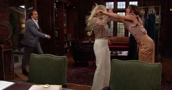 Brooke and Taylor's pact devolved into a shoving match