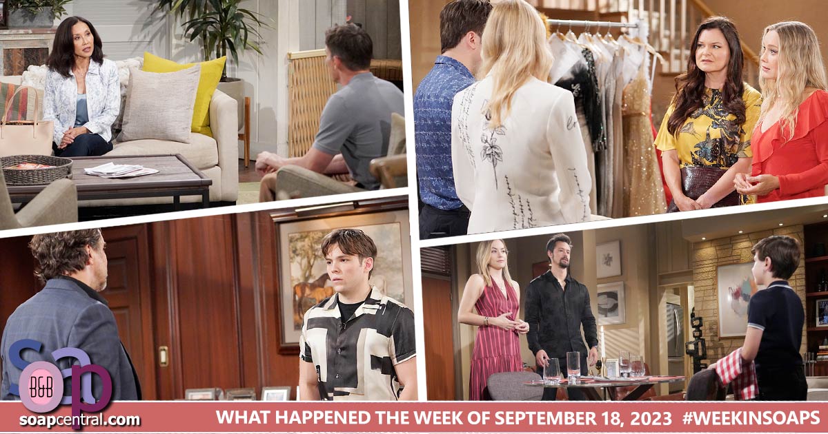 The Bold and the Beautiful Recaps: The week of September 18, 2023 on B&B
