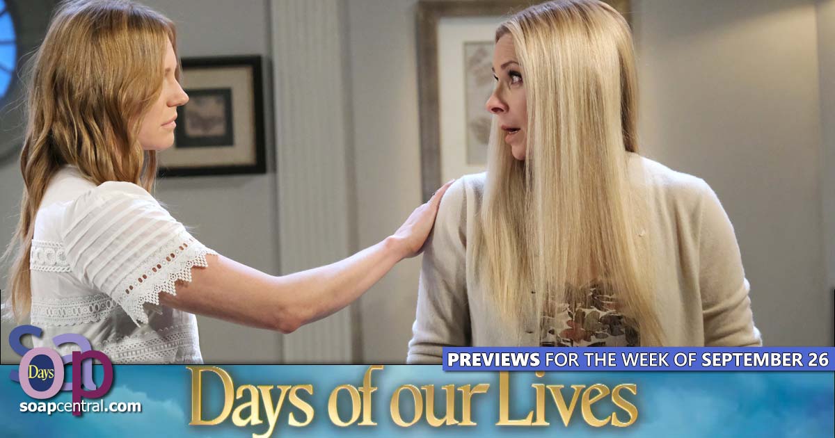 Spoilers de DÍAS para la semana del 26 de septiembre de 2022 en Days of Our Lives