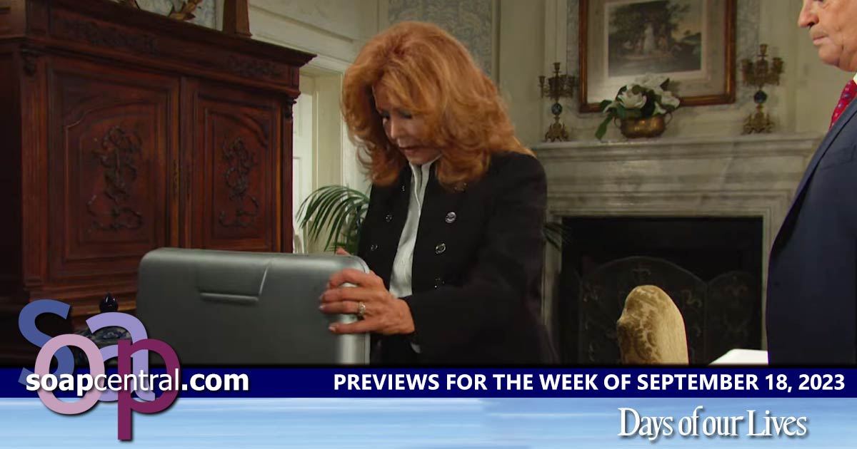 DAYS Spoilers for the week of September 18, 2023 on Days of our Lives | Soap Central