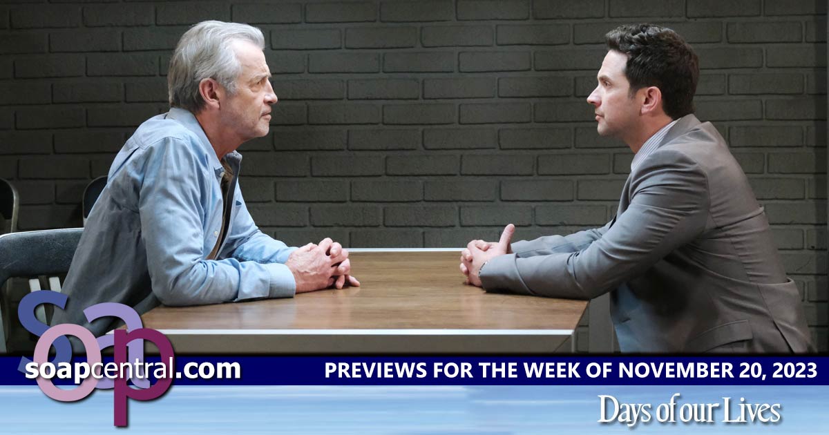 DAYS Spoilers for the week of November 20, 2023 on Days of our Lives | Soap Central