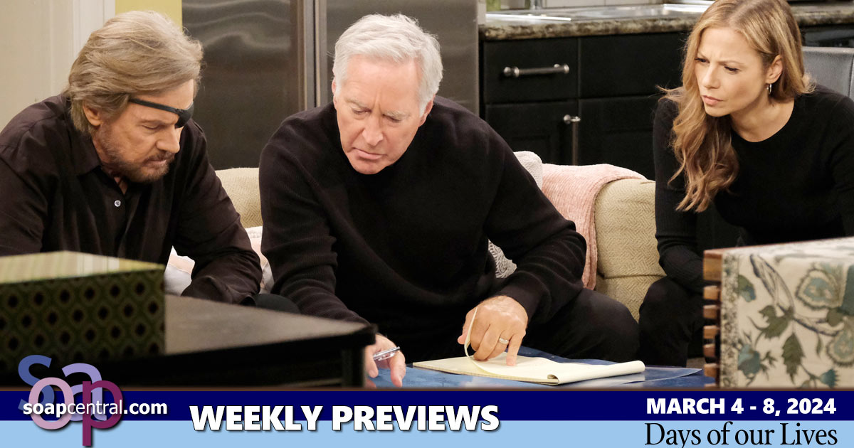 DAYS Spoilers for the week of March 4, 2024 on Days of our Lives | Soap Central