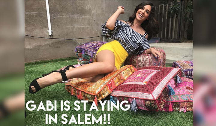 Camila Banus posts on Instagram that Gabi is staying put in Salem