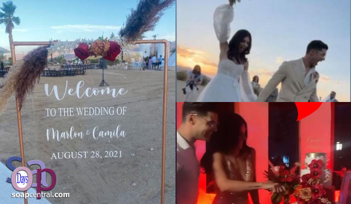Days of our Lives' Camila Banus weds Marlon Aquino in beautiful beachside ceremony