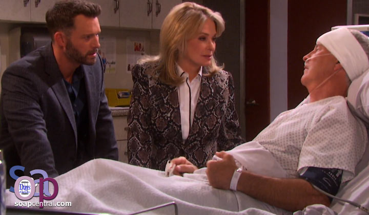 Marlena and Brady assess John's condition