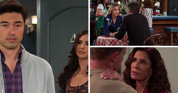 DAYS Week of April 17, 2023: Li and Gabi agreed to a divorce. Sloan and Eric got serious. Stephanie and Chad found Kayla. Harris directed Hope to Bo.