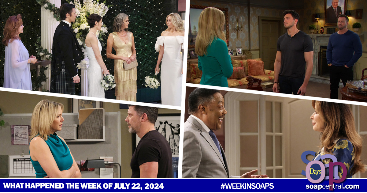 Fiona exposed Theresa. Everyone learned that Xander was Victor's son. Gabi caught Connie with Rafe. Brady fell off the wagon. Nicole moved to Paris.