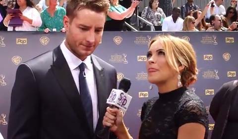 On the 2015 Daytime Emmys Red Carpet: Justin Hartley