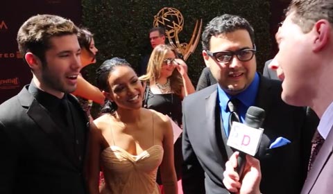 On the 2016 Daytime Emmys Red Carpet: Gregori J. Martin, Kristos Andrews, and Karrueche Tran