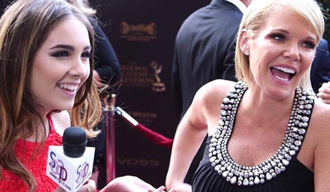 On the 2016 Daytime Emmys Red Carpet: Maura West