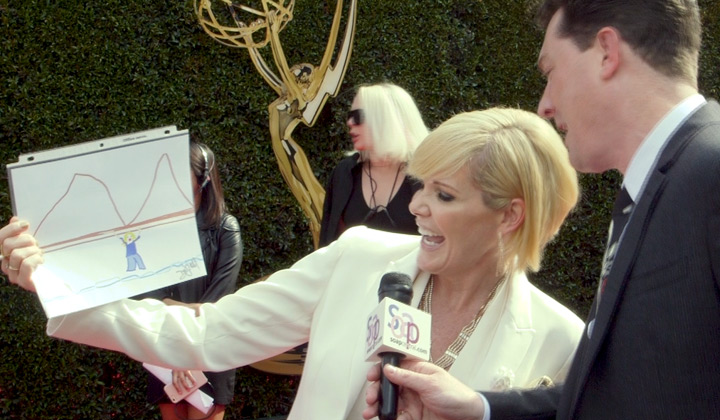 On the 2018 Daytime Emmys Red Carpet: Maura West