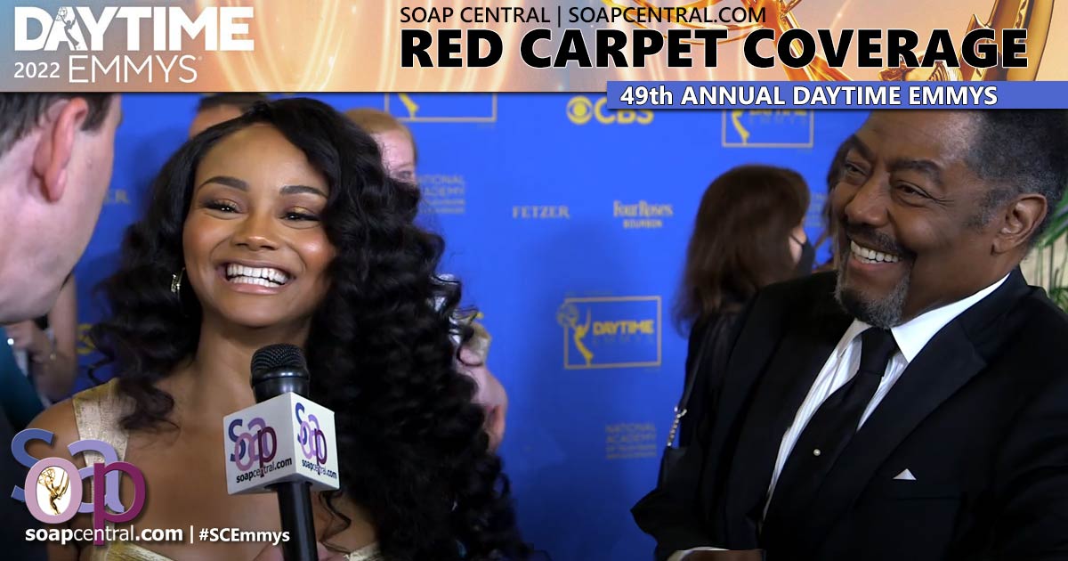 On the 2022 Daytime Emmys Red Carpet: James Reynolds and Raven Bowens | Soap Central