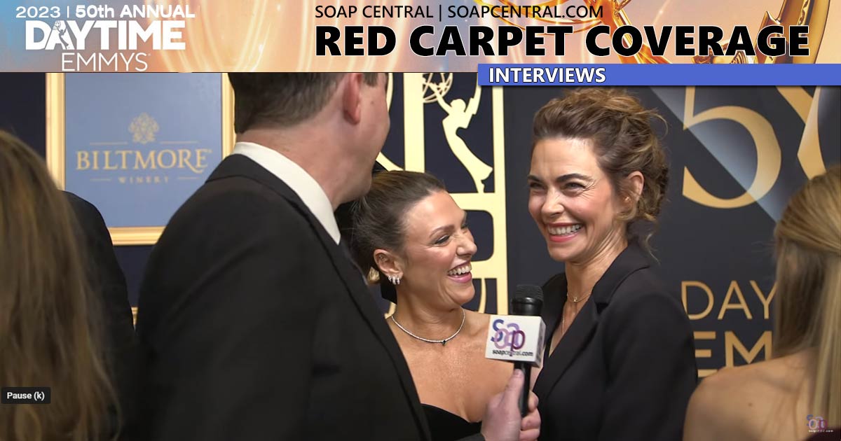 On the 2023 Daytime Emmys Red Carpet: Elizabeth Hendrickson and Amelia Heinle  | Soap Central