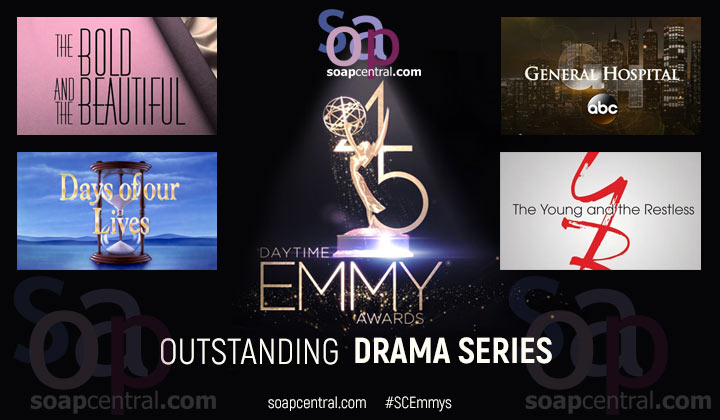 2018 Daytime Emmy Outstanding Drama Series nominees: The Bold and the Beautiful, Days of our Lives, General Hospital, and The Young and the Restless