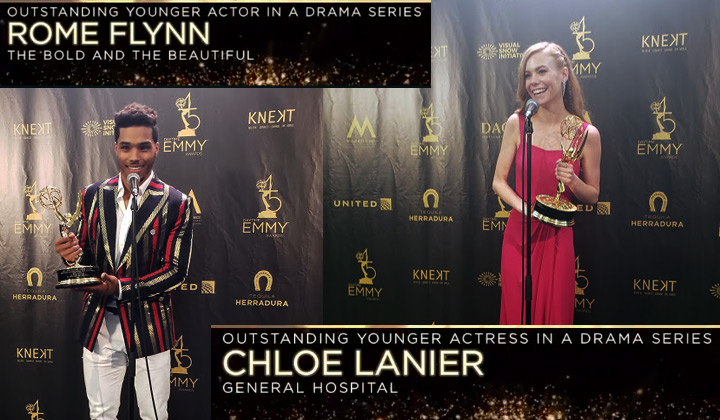 2018 Daytime Emmys: General Hospital's Chloe Lanier and The Bold and the Beautiful's Rome Flynn win first Daytime Emmys