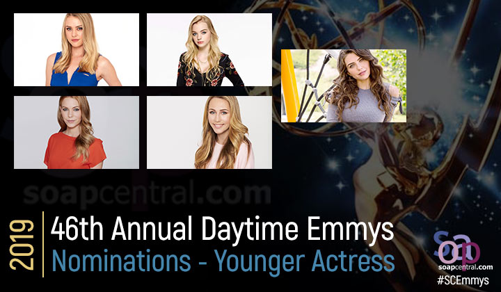2019 Daytime Emmy Younger Actress nominees: Hayley Erin, Olivia Rose Keegan, Victoria Konefal, Chloe Lanier, Eden McCoy