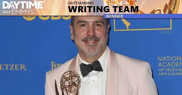 WRITING TEAM: Days of our Lives wins second trophy under head writer Ron Carlivati