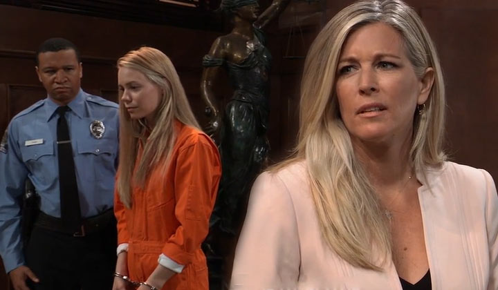 General Hospital Scoop: Carly confronts Nelle outside the courtroom (Spoilers for the week of October 15, 2018 on GH)