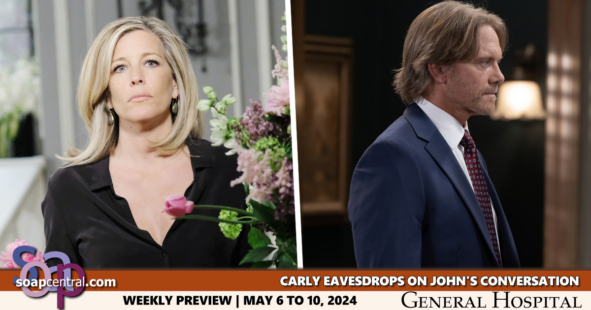 General Hospital Scoop: Carly eavesdrops on John's conversation (Spoilers for the week of May 6, 2024 on GH)