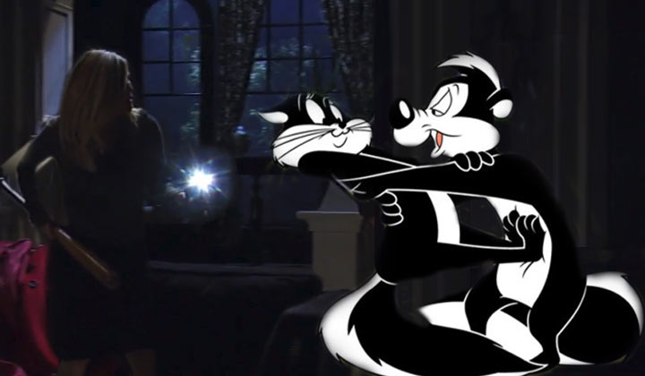 Carly is haunted by... Pepe le Pew?