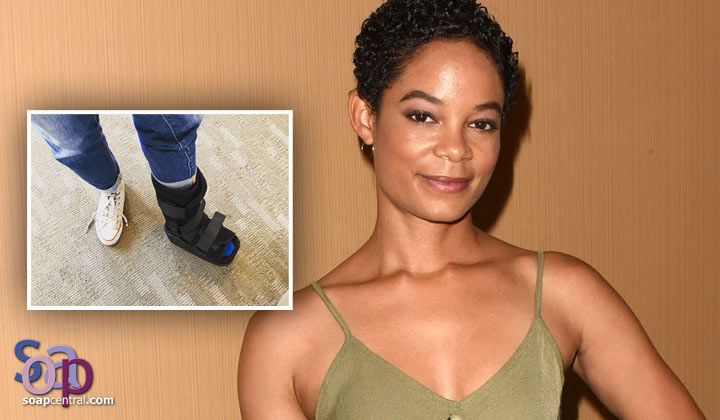 OUCH! General Hospital's Paulina Bugembe recovering from sprained ankle