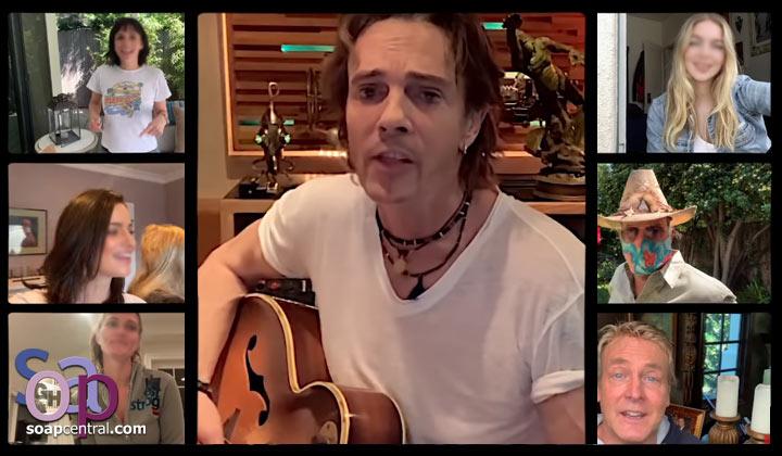 General Hospital alum Rick Springfield calls on The Young and the Restless' Doug Davidson for his new song, The Wall Will Fall