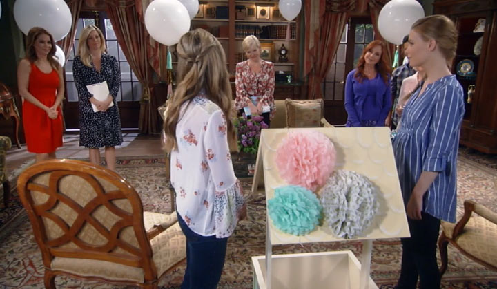 Carly causes a scene at the baby shower