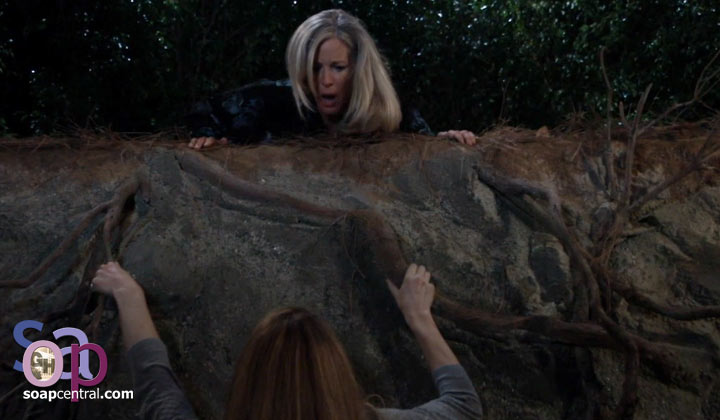 Carly confronted Nelle, and Nelle fell over the side of a cliff
