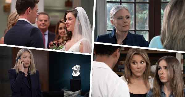 GH Week of April 24, 2023: Michael and Willow were married. Tracy returned to Port Charles. Nina had Martin anonymously report Carly and Drew for insider trading.