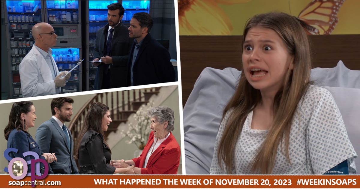 Valentin and Laura confronted Charlotte. Gloria Cerullo made a surprise visit. Robert and Anna spent Thanksgiving with Emma.
